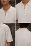 Men's Polo Neck T-Shirt with Self-Line Pattern - 3