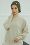 Ready-Made Turban with Accessories, Khaki Green, Ht-95 - 9