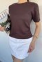 Women's Crew Neck T-Shirt with Side Drawstring Detail - 3