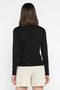 Women's Polo Collar Rose Embroidered Knitwear Blouse - 4
