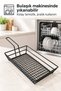 Luxury Thermoplastic Coated Metal Presentation Basket Cafe Burger French Fries Serving Tray Plate - 6