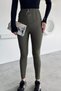 Women's High Waist Zipper Detailed Faux Leather Leggings - 2