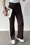Women's High Waist Striped Sweatpants with Elastic Waistband
