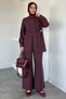 Detailed Hijab Tunic and Pants Double Set
