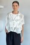 Women's Crop Athlete-Style Patterned Blouse