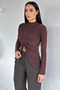 Asymmetrical Cut Front Gathered Women's Blouse - 2