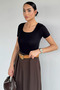 Women's Square Neck Blouse - 2
