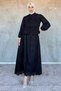 Women's Front-Tie Scalloped Blouse Skirt Hijab Double Set
