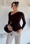 Women's Draped V-Neck Blouse - 2