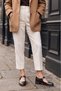 Women's Loafer Buckle Casual Thick Classic Heeled Shoes Meniz Brown Croco - 6
