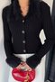 Gülseli Women's Collar and Ankle Plush Knitwear Cardigan - 2