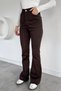 Women's Lycra High Waist Spanish Flare Gabardine Trousers
