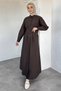 Buttoned Belt Detailed Hijab Dress - 3