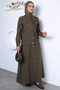 Front Snap Jacket Skirt Hijab Double Set