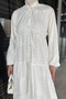 Women's Front Buttoned Ruffled Hijab Dress with Elasticated Ankles - 3