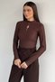 Women's Front Window Detailed Self-Patterned Blouse - 2