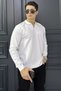 Men's Polo Neck Self-Stripe Patterned Knitwear Sweater - 2