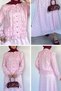 Guipure Detailed Shirt, Elastic Waist Skirt, Hijab, Two-Piece Set - 3