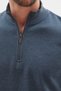 Ribbed Stand Collar Half Zipper Sweatshirt - 6