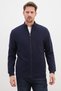 Ribbed Collar Zippered Regular Fit Jacket - 2