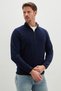 Half Zippered Stand Collar Fleece Sweatshirt - 5
