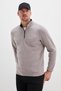 Half Zippered Stand Collar Fleece Sweatshirt - 3