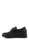 Women's black genuine leather comfort shoes with velcro - 6