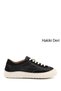 Women's Black Lace-Up Genuine Leather Sneaker