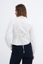 Shirt with Gathered Front and Tie G18582 - 6