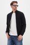 Ribbed Collar Zippered Regular Fit Jacket - 2