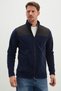 Zippered Parachute Fabric Detailed Stand Collar Fleece Jacket