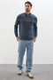 Ribbed Stand Collar Half Zipper Sweatshirt - 5