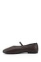 Women's Brown Mary Jane Genuine Leather Ballerinas - 5