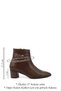 Women's Brown Zippered Pointed Toe Genuine Leather Boots - 3