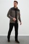 Zippered Parachute Fabric Detailed Stand Collar Fleece Jacket - 3