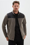 Zippered Parachute Fabric Detailed Stand Collar Fleece Jacket - 5