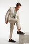 Men's Brown Nubuck Lace-Up Genuine Leather Sneaker - 4