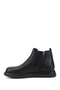 Women's Black Zippered Genuine Leather Boots - 6