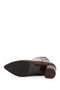 Women's Brown Zippered Pointed Toe Genuine Leather Boots - 6