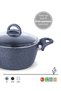 Galaxy Granite Deep Pot |   Non-Stick Coating |   Durable & Healthy I 24cm Gray I - 3