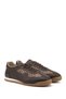 Women's Brown Rubber Laced Genuine Leather Sneaker - 3