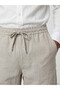 Rmz Gi̇yi̇m Farkiyla Standard Fit Linen Look Men's Shorts - 3