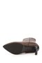 Women's Brown Antique Zippered Pointed Toe Genuine Leather Boots - 7