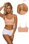 777 Women's Laser Cut Crop Bustier with Adjustable Thin Straps