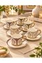 6-Person Porcelain Rose Jardin Coffee Cup