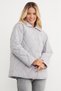 Baklava Pattern Quilted Oversized Button Coat - 6