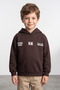 3 Threaded Text Printed Hooded Boys' Sweatshirt - 2