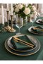 Pearl Velvet Textured 6-Piece Dark Green Napkins