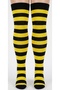 Women's Black Yellow Striped Cotton Knee High Socks - Patterned Socks