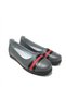 100% Genuine Leather Gray Hostess Ballerina Shoes
